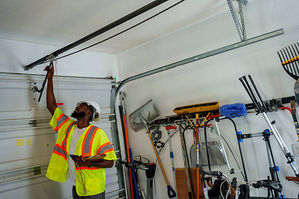 Professional Garage Door Installation technician working in Cadott, WI